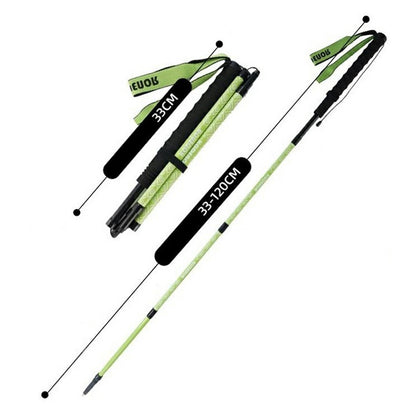 KODENOR 1Pc 120cm Outdoor Professional Trekking Pole Carbon Fiber Foldable Hiking Stick for Mountaineering