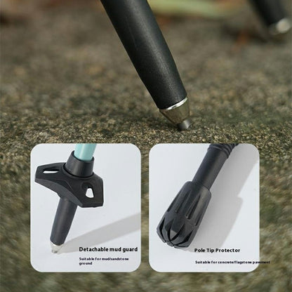 KODENOR 1Pc 120cm Professional Trekking Pole Ultralight Carbon Fiber Quick Lock Foldable Hiking Stick