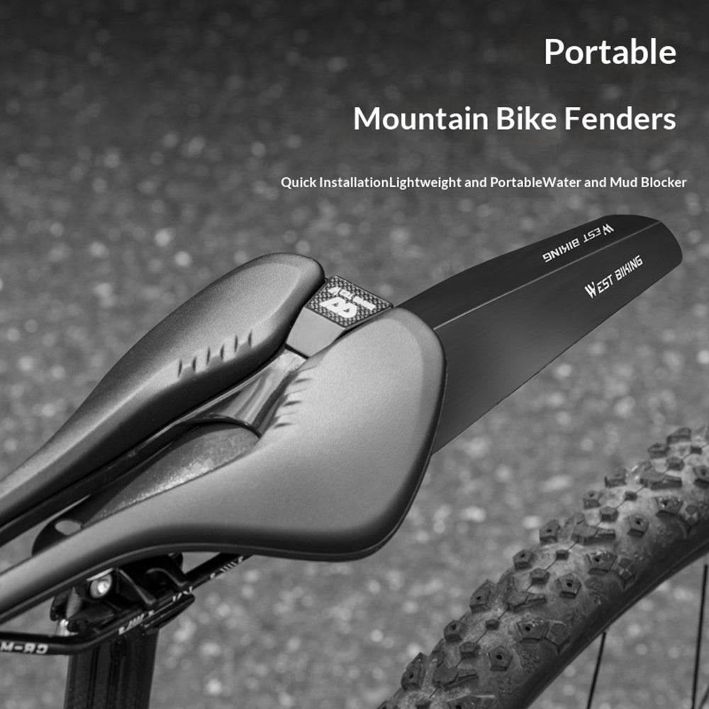 WEST BIKING YP0714043 MTB Mountain Bike Front and Rear Mudguard Set Lightweight Bicycle Fender Splash Guard