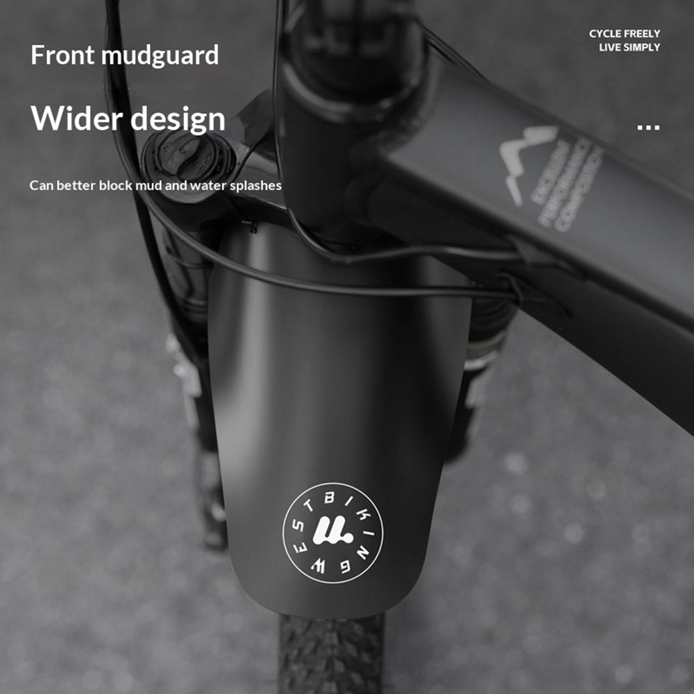 WEST BIKING YP0714043 MTB Mountain Bike Front and Rear Mudguard Set Lightweight Bicycle Fender Splash Guard