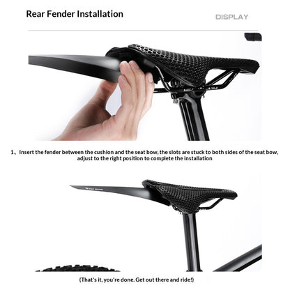 WEST BIKING YP0714043 MTB Mountain Bike Front and Rear Mudguard Set Lightweight Bicycle Fender Splash Guard