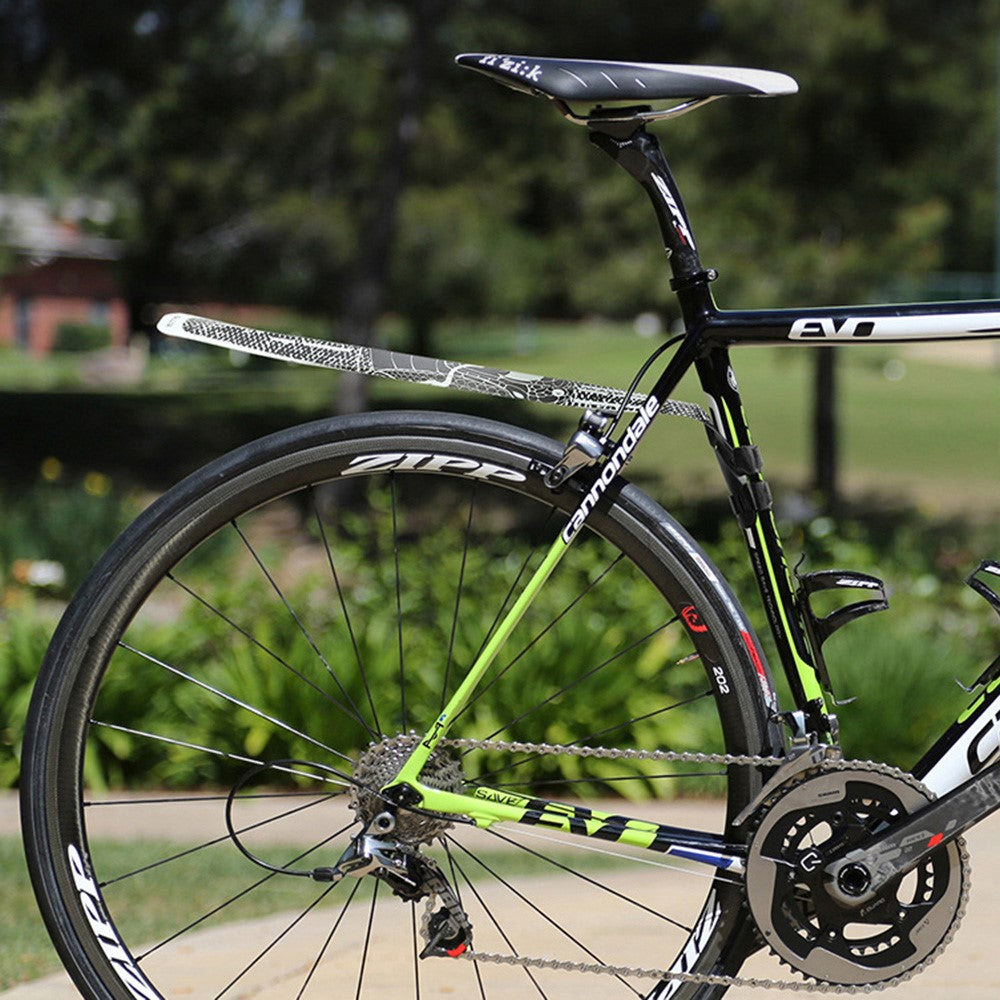 ENLEE E-641316 1 Set Fixed Gear Bicycle Extended Fender Quick-release Bike Front Rear Mudguards