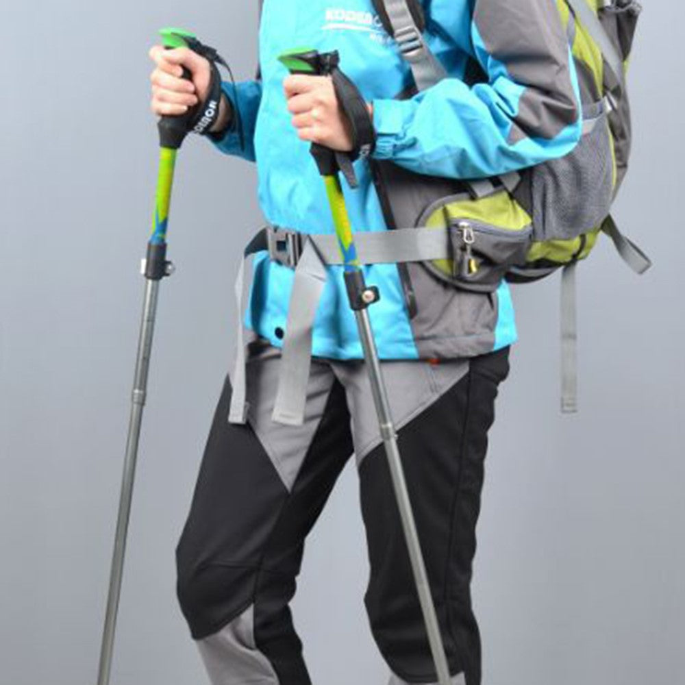 KODENOR Outdoor Trekking Pole Camping 5-Section Aluminum Alloy Walking Stick for 170-190CM Height People