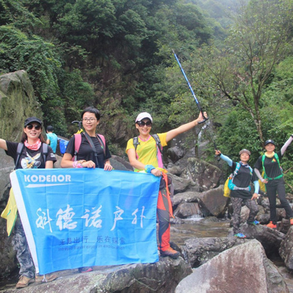 KODENOR 5-Section Aluminum Alloy Trekking Pole Camping Hiking Walking Stick for 145-170CM Height People