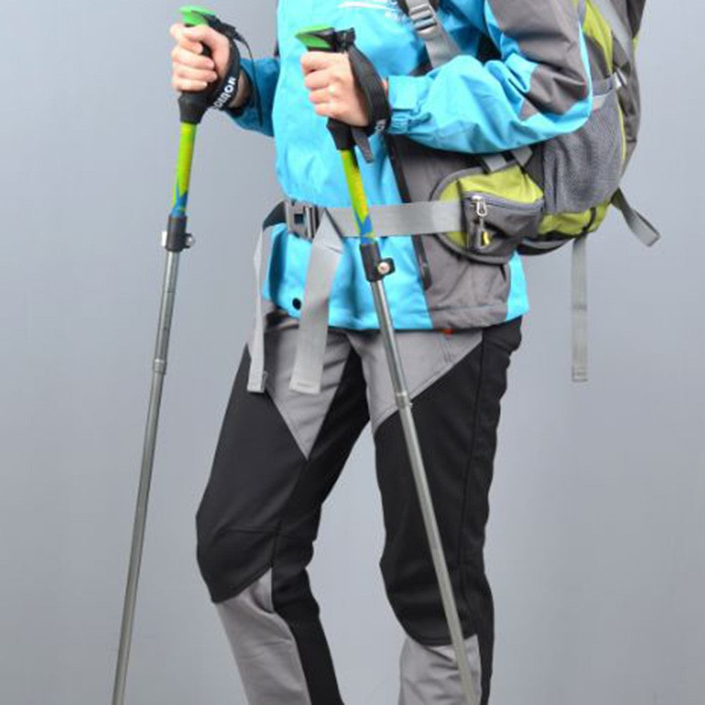 KODENOR 5-Section Aluminum Alloy Trekking Pole Camping Hiking Walking Stick for 145-170CM Height People