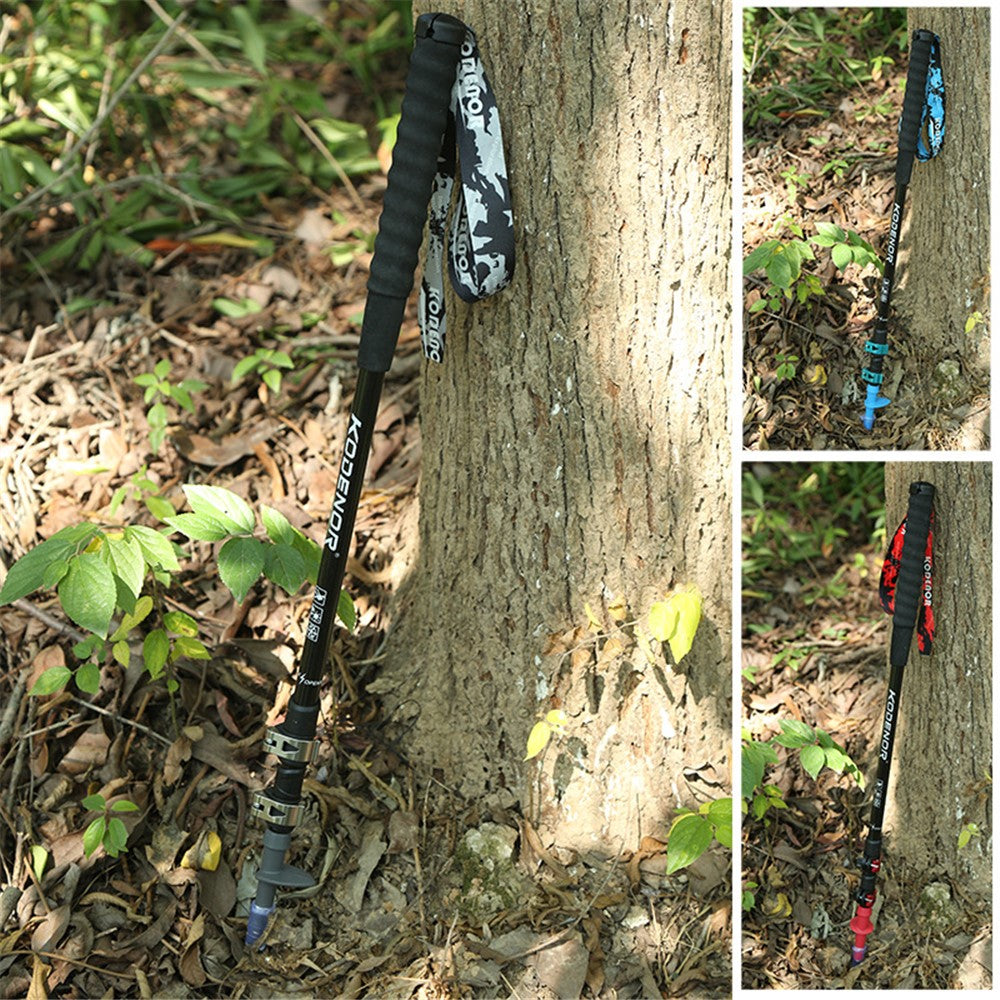 KODENOR 52-110CM Telescopic Walking Stick High-Strength Carbon Fiber 3-Section Trekking Pole for Children