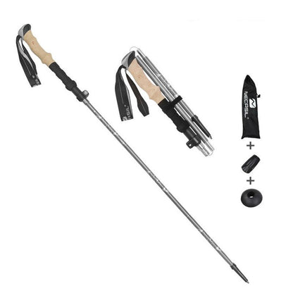 NECASIL N88 Anti-Slip Trekking Pole 33-125 CM Aluminum Alloy Folding Hiking Walking Stick