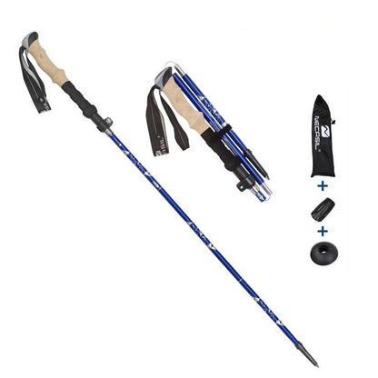 NECASIL N88 Anti-Slip Trekking Pole 33-125 CM Aluminum Alloy Folding Hiking Walking Stick