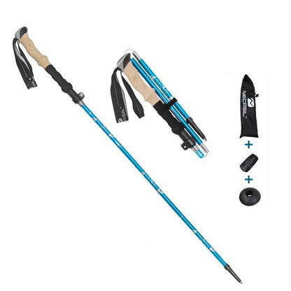 NECASIL N88 Anti-Slip Trekking Pole 33-125 CM Aluminum Alloy Folding Hiking Walking Stick