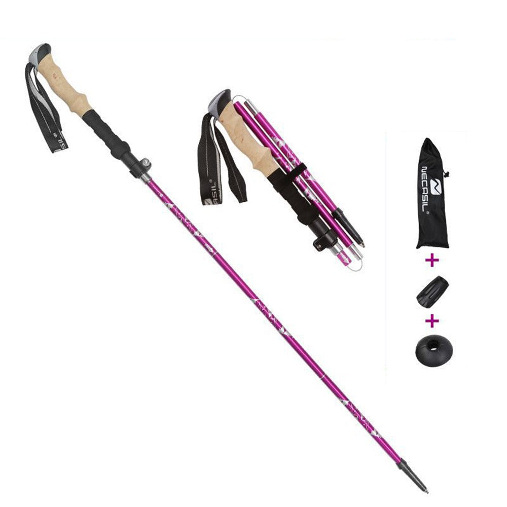 NECASIL N88 Anti-Slip Trekking Pole 33-125 CM Aluminum Alloy Folding Hiking Walking Stick