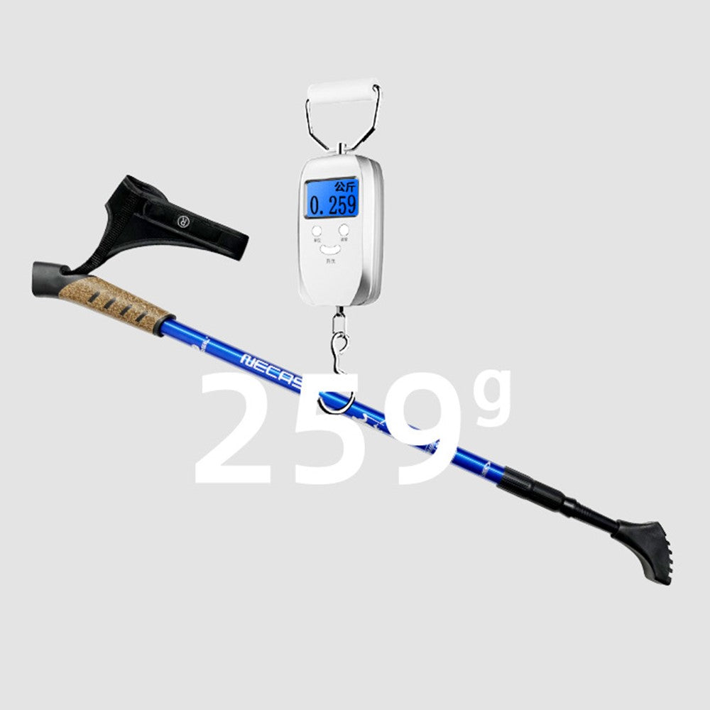NECASIL G301 2Pcs Aviation Aluminum Alloy Alpenstock 3 Sections Telescopic Pole Embedded Lock Off-Road Hiking Stick