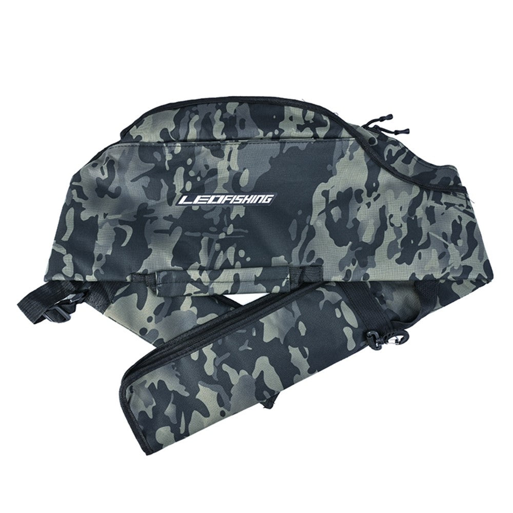 LEO 28247 160CM Fishing Rod Case Nylon Cloth Fishing Pole Carrying Shoulder Bag Storage Organizer