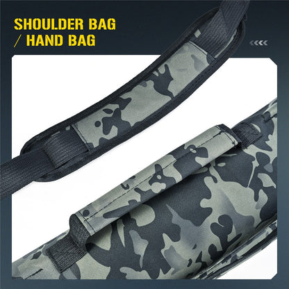 LEO 28247 140CM Fishing Pole Carrying Shoulder Bag Fishing Rod Case Nylon Cloth Storage Pouch Organizer