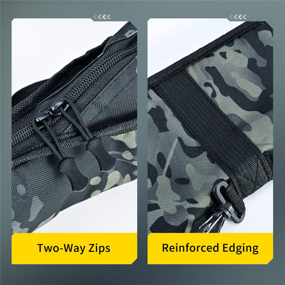 LEO 28247 140CM Fishing Pole Carrying Shoulder Bag Fishing Rod Case Nylon Cloth Storage Pouch Organizer