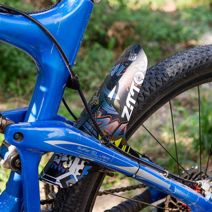 ZTTO Colorful Pattern Mountain Bike Fender PP Road Bicycle Mudguard, Short Style