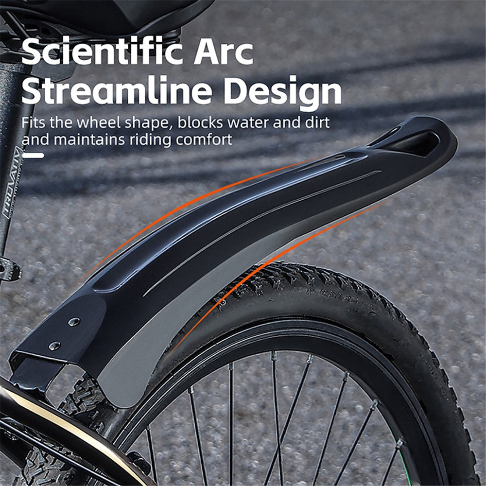 WEST BIKING YP0714028 1 Pair Arc Design Front and Rear Mountain Bike Widened Fenders