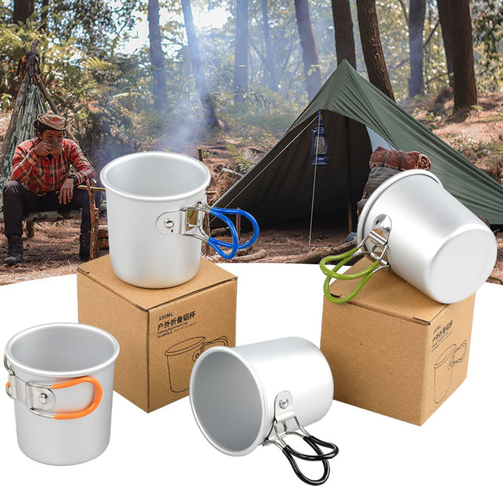 Aluminum Alloy Camping Mug Portable Coffee Cup Drinks Cup (BPA-Free, No FDA Certified)