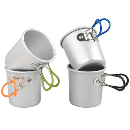 Aluminum Alloy Camping Mug Portable Coffee Cup Drinks Cup (BPA-Free, No FDA Certified)