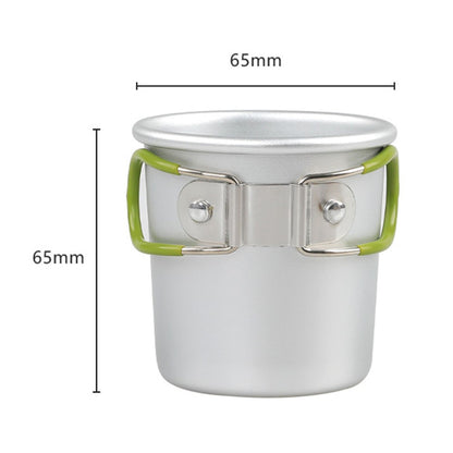 Aluminum Alloy Camping Mug Portable Coffee Cup Drinks Cup (BPA-Free, No FDA Certified)