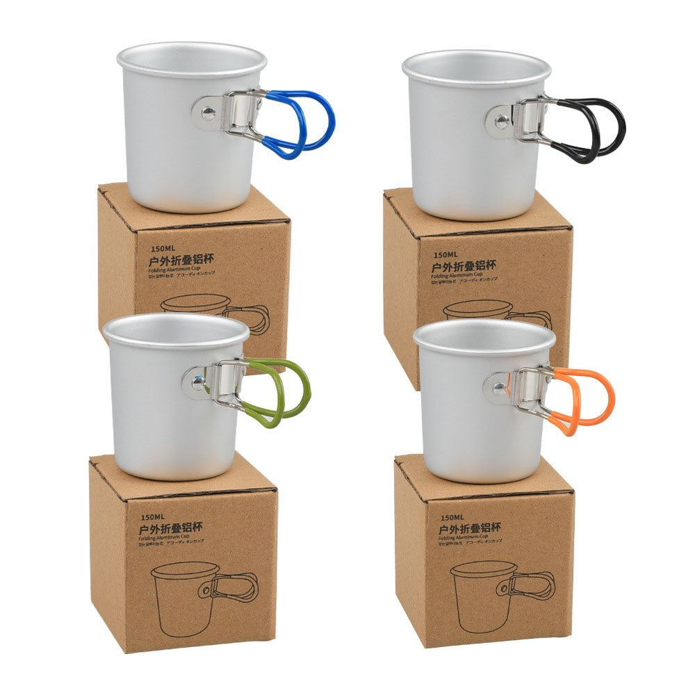 Aluminum Alloy Camping Mug Portable Coffee Cup Drinks Cup (BPA-Free, No FDA Certified)