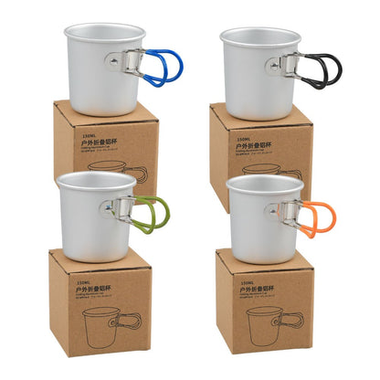Aluminum Alloy Camping Mug Portable Coffee Cup Drinks Cup (BPA-Free, No FDA Certified)