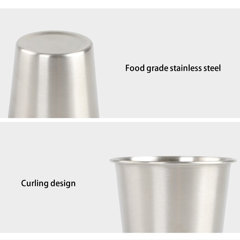 AOTU 2Pcs Outdoor Camping Picnic Water Cup 304 Stainless Steel Beer Coffee Mug (No FDA Certificate, BPA-free)