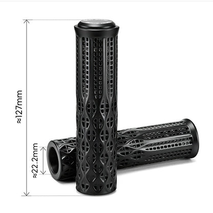 WEST BIKING YP0804095 1 Pair 3D Printed Bike Grips Shock Absorbing Breathable Anti-Slip MTB Handlebar Grips