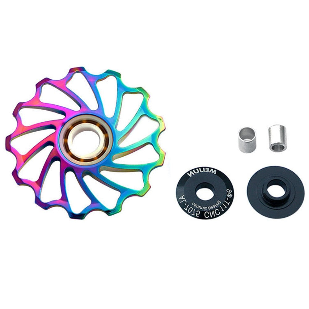 Mountain Bike Gear Derailleur Pulley Ceramic Bearing Aluminium Alloy Jockey Wheel Guide Pulley Wheel