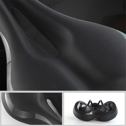 Waterproof PU Leather Bike Saddle Hollow Bicycle Cushion Shockproof Bike Seat Cover