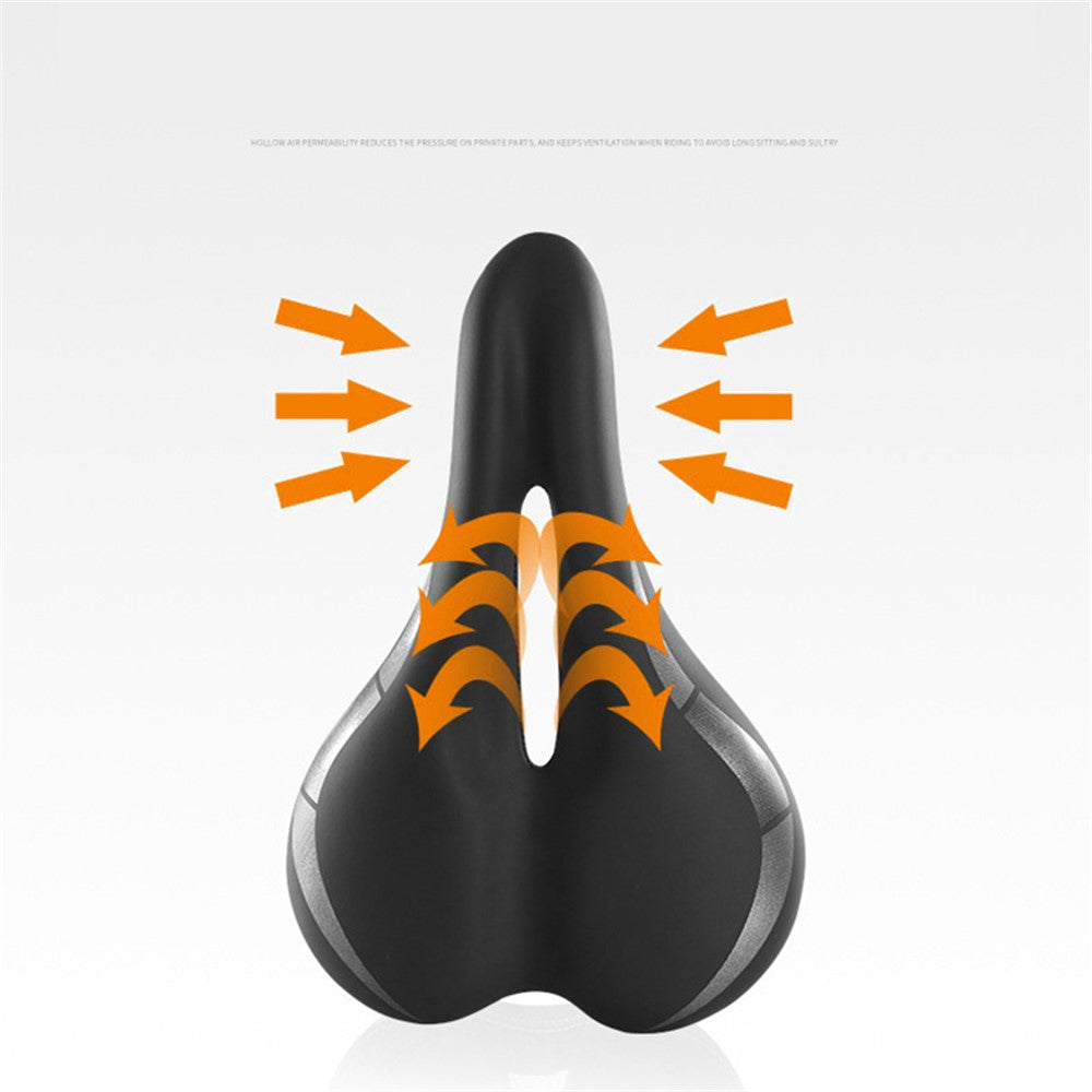 Waterproof PU Leather Bike Saddle Hollow Bicycle Cushion Shockproof Bike Seat Cover