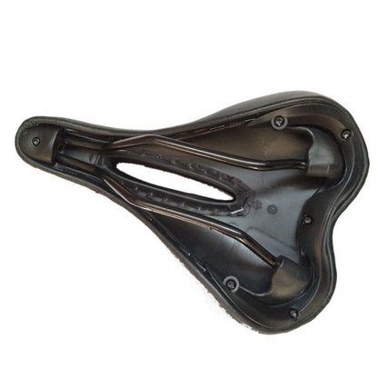 Waterproof PU Leather Bike Saddle Hollow Bicycle Cushion Shockproof Bike Seat Cover