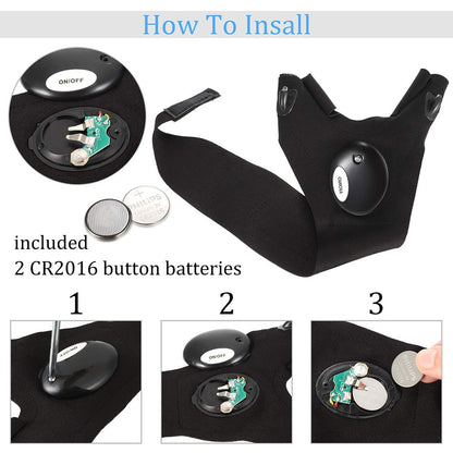 1Pc Left / Right Hand Outdoor Night Fishing Cycling Fingerless Glove with LED Flashlight