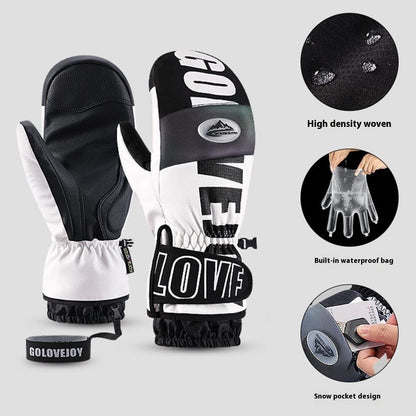 GOLOVEJOY SK34 1 Pair Winter Skiing Gloves Waterproof Windproof Warm Touch Screen Mittens