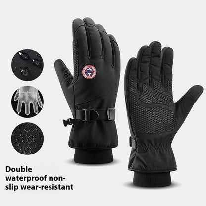 GOLOVEJOY DB69 Men Windproof Thermal Motorcycle Gloves Touch Screen Winter Riding Mittens