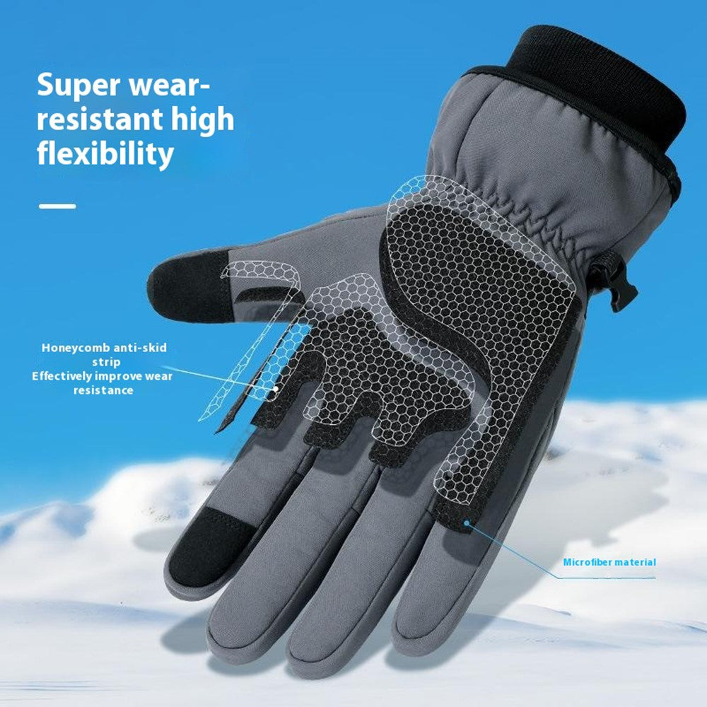 GOLOVEJOY DB69 Men Windproof Thermal Motorcycle Gloves Touch Screen Winter Riding Mittens