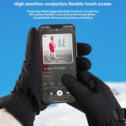 GOLOVEJOY DB69 Men Windproof Thermal Motorcycle Gloves Touch Screen Winter Riding Mittens