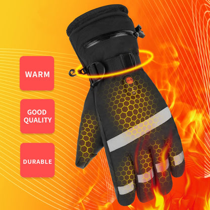 5803A02 Winter Electric Heated Gloves Waterproof Touch Screen Mittens with 5000mAh Battery (CE Certified)