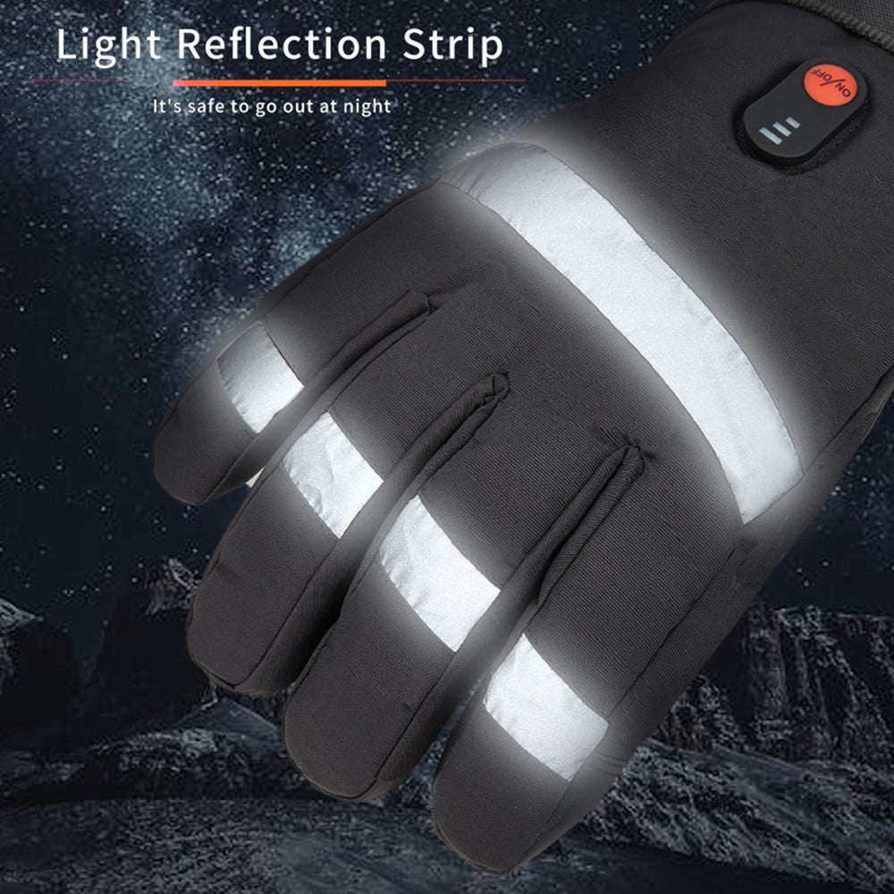 5803A02 Winter Electric Heated Gloves Waterproof Touch Screen Mittens with 6000mAh Battery (CE Certified)