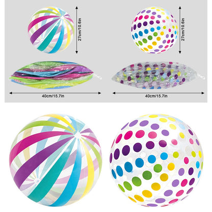27cm Inflatable Beach Ball Multi-color PVC Water Toy for Summer Outdoor Swimming Pool