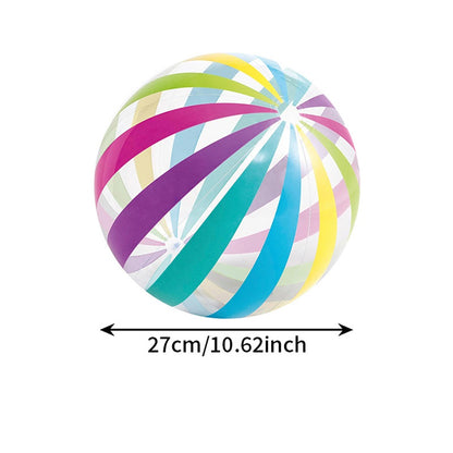 27cm Inflatable Beach Ball Multi-color PVC Water Toy for Summer Outdoor Swimming Pool