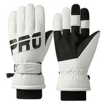 1 Pair Men Women Winter Gloves Fleece Liner Windproof Waterproof Touchscreen Mittens for Cycling Skiing