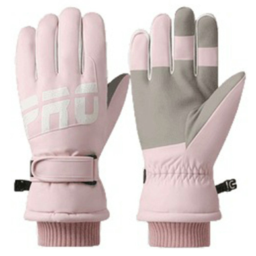 1 Pair Men Women Winter Gloves Fleece Liner Windproof Waterproof Touchscreen Mittens for Cycling Skiing