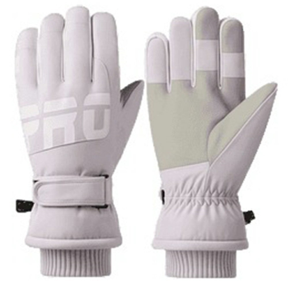 1 Pair Men Women Winter Gloves Fleece Liner Windproof Waterproof Touchscreen Mittens for Cycling Skiing