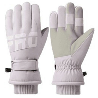 1 Pair Men Women Winter Gloves Fleece Liner Windproof Waterproof Touchscreen Mittens for Cycling Skiing