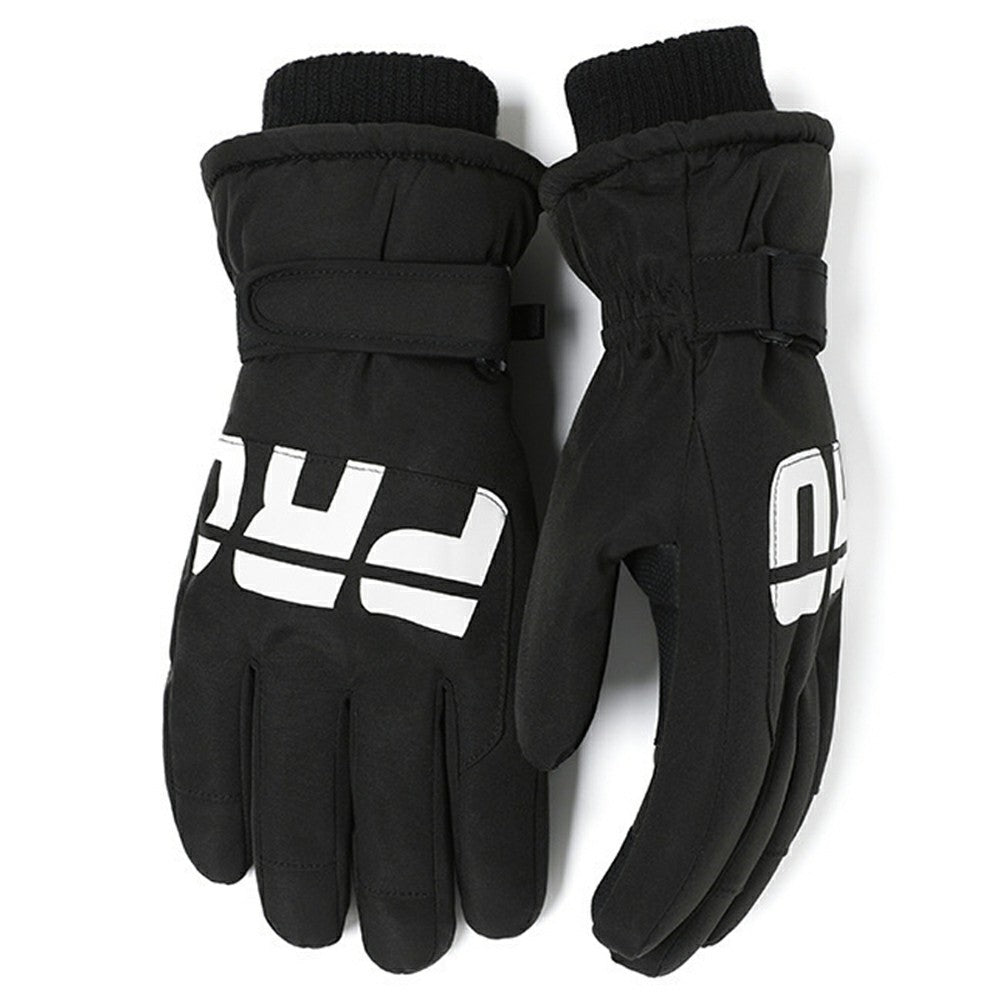 1 Pair Men Women Winter Gloves Fleece Liner Windproof Waterproof Touchscreen Mittens for Cycling Skiing