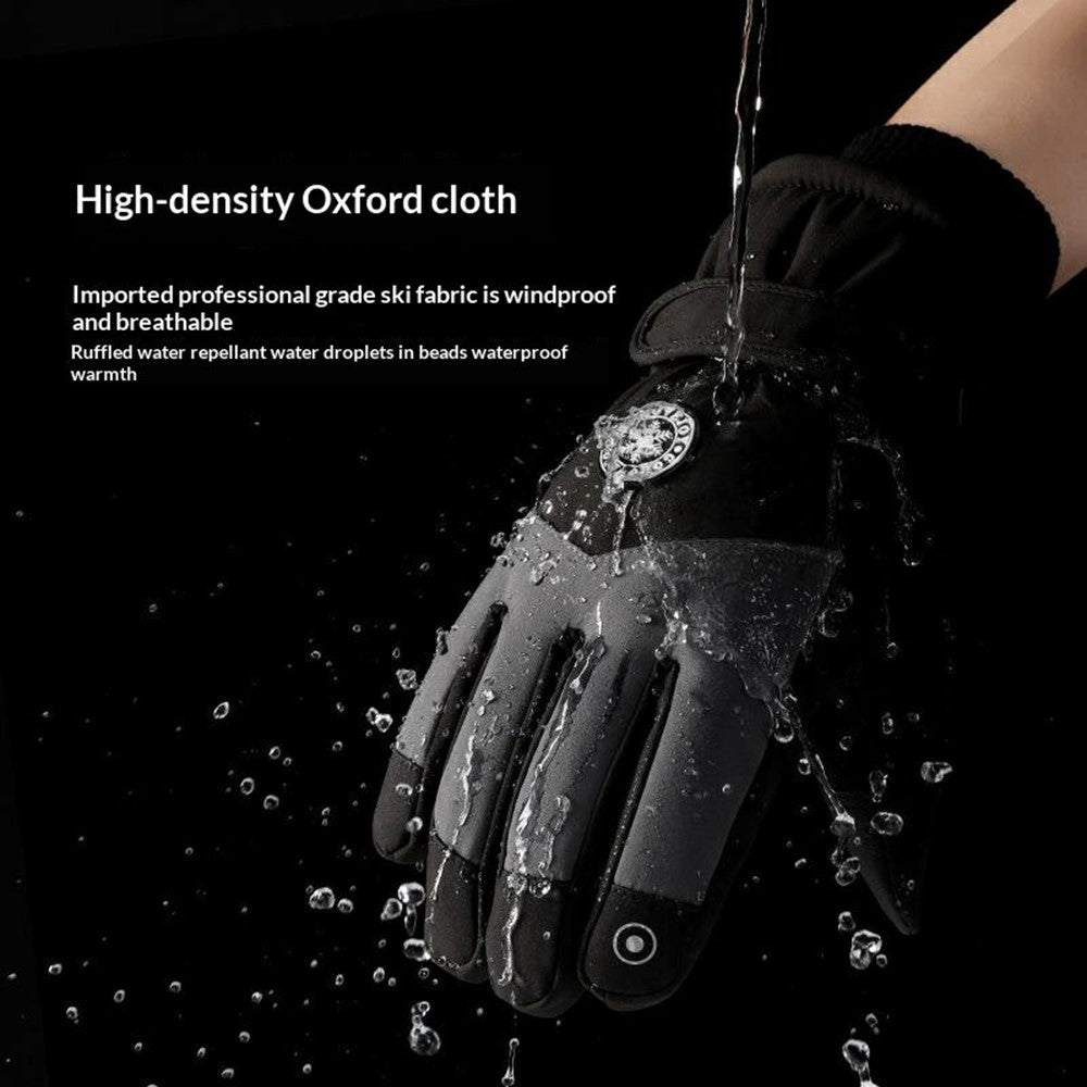 1 Pair Winter Ski Gloves Waterproof Windproof Warm Thick Anti-slip Touchscreen Mittens for Men Women
