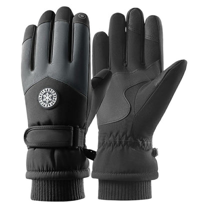 1 Pair Winter Ski Gloves Waterproof Windproof Warm Thick Anti-slip Touchscreen Mittens for Men Women