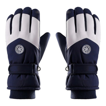 1 Pair Winter Ski Gloves Waterproof Windproof Warm Thick Anti-slip Touchscreen Mittens for Men Women