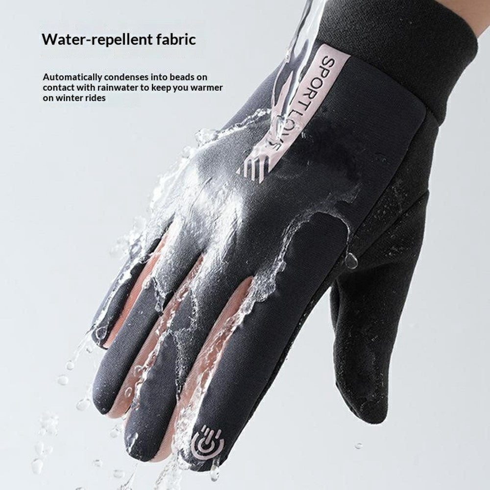 1 Pair Unisex Winter Gloves Fleece Thermal Waterproof Touchscreen Gloves for Outdoor Sports