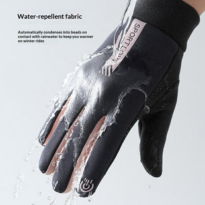 1 Pair Unisex Winter Gloves Fleece Thermal Waterproof Touchscreen Gloves for Outdoor Sports